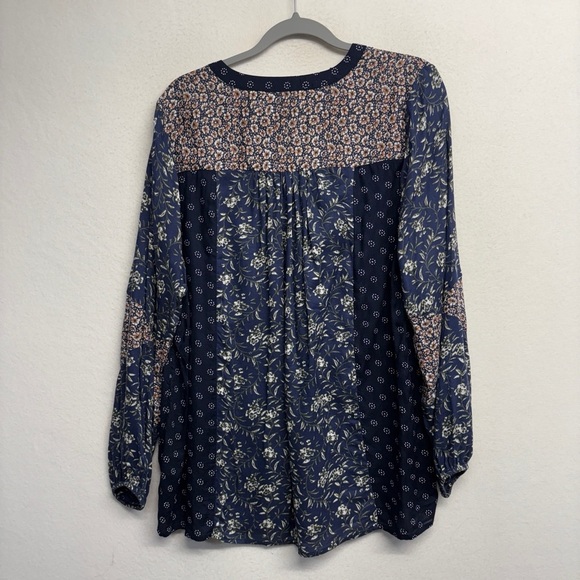 Caffe Marrakesh Womens 1X Plus Boho Floral Summer Top - Picture 2 of 7